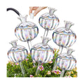 NiHome Cactus-Shaped Glass Plant Self-Watering Globes 6-Pack, Glass Waterer Stakes for Potted Plants, Automatic Mini
