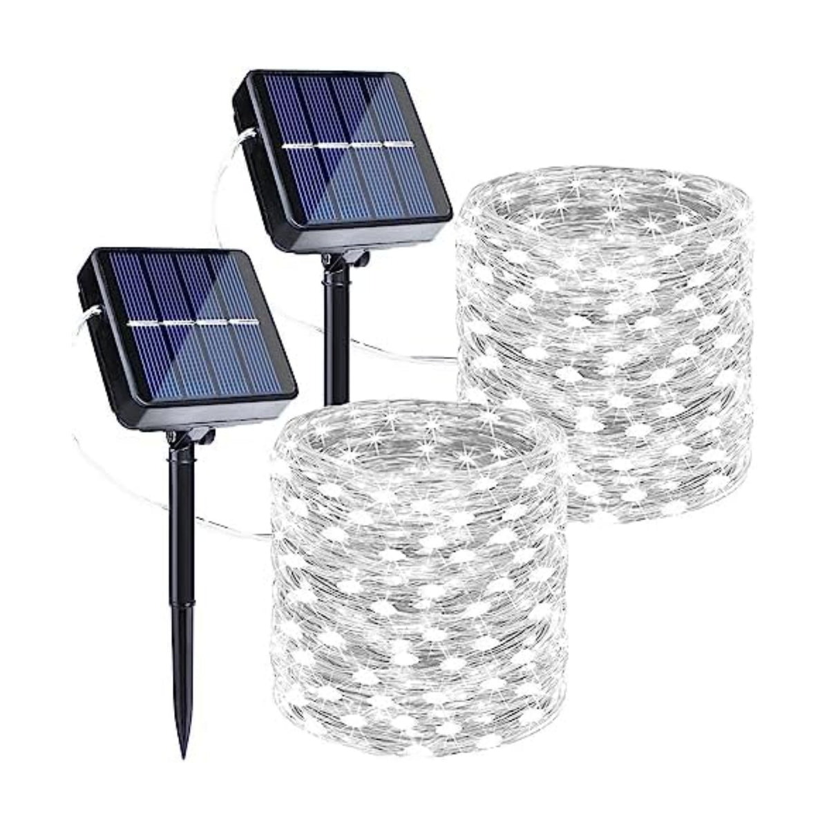 Joomer Solar Fairy Lights, 2-Pack Total 80FT 240LED String Lights, White
