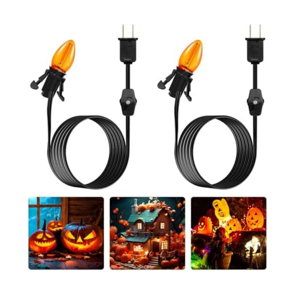 Brightown 6ft Accessory Cord with Light Bulb for Halloween Decor