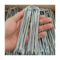 200 Pcs 6 inch Garden Landscape Staples Galvanized Pins Lawn Stakes for Weed Barrier Ground Cover,U-Type Heavy Duty