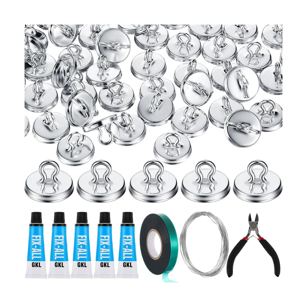 WILLBOND Plant Anchor Kit, 80 Pcs Vine Anchors 5 Pack Silicone Adhesive Sealant Garden Tie Tape Metal Wire Wire Cutters