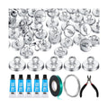 WILLBOND Plant Anchor Kit, 80 Pcs Vine Anchors 5 Pack Silicone Adhesive Sealant Garden Tie Tape Metal Wire Wire Cutters