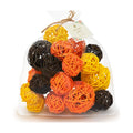 Qingbei Rina 20 PCS Fall Decorative Balls for Bowls, Orange Yellow Brown