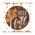 Whaline Hello Fall Wooden Hanging Sign Maple Tree Front Door Sign Autumn Thanksgiving Welcome Signs for Harvest Indoor Outdoor Home Porch Wall Decor
