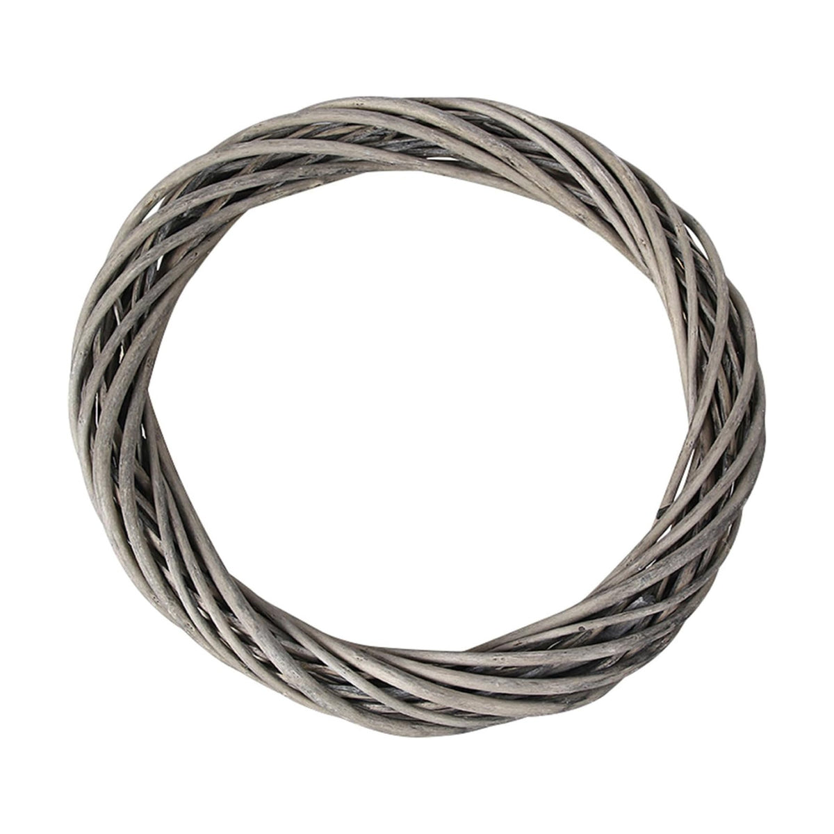 MALOKI 6 Inch Grapevine Wreaths DIY Plain Rattan Door Wreaths, Gray