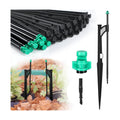 25 Pcs 12.8 Inch Drip Irrigation Stakes with 180 Degree Sprayer Emitters and Sprinkler Extension Riser 1/4 Inch Drip