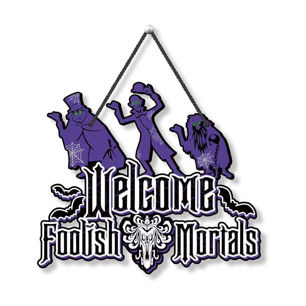 Halloween Welcome Foolish Mortals Signs, Halloween Decorations for Home