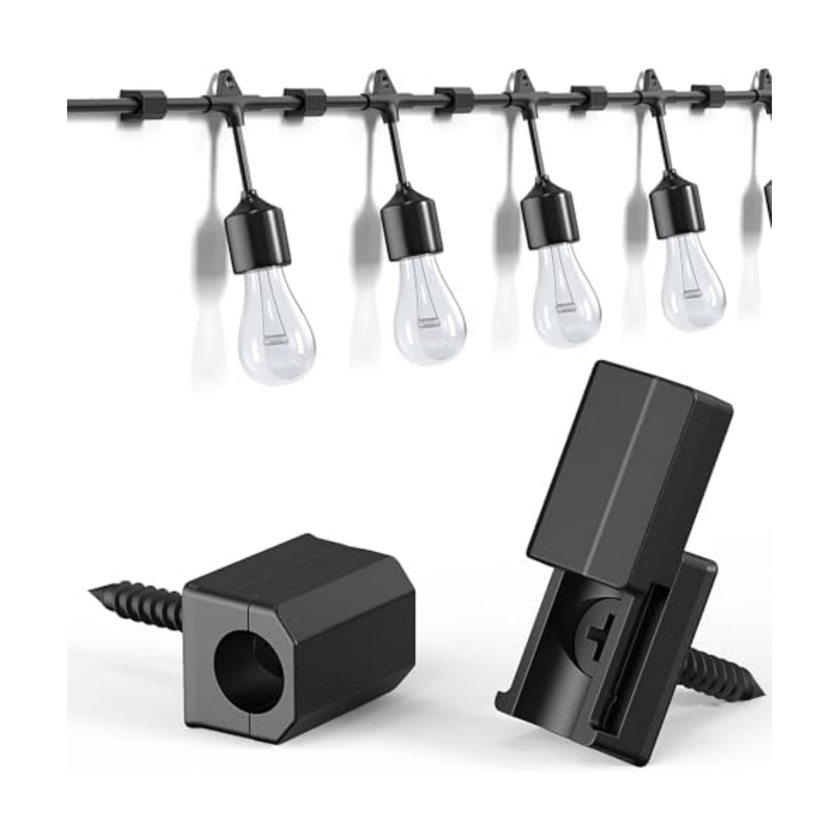 Lewufe Hooks for Outdoor String Lights Clips, Christmas Light Clips