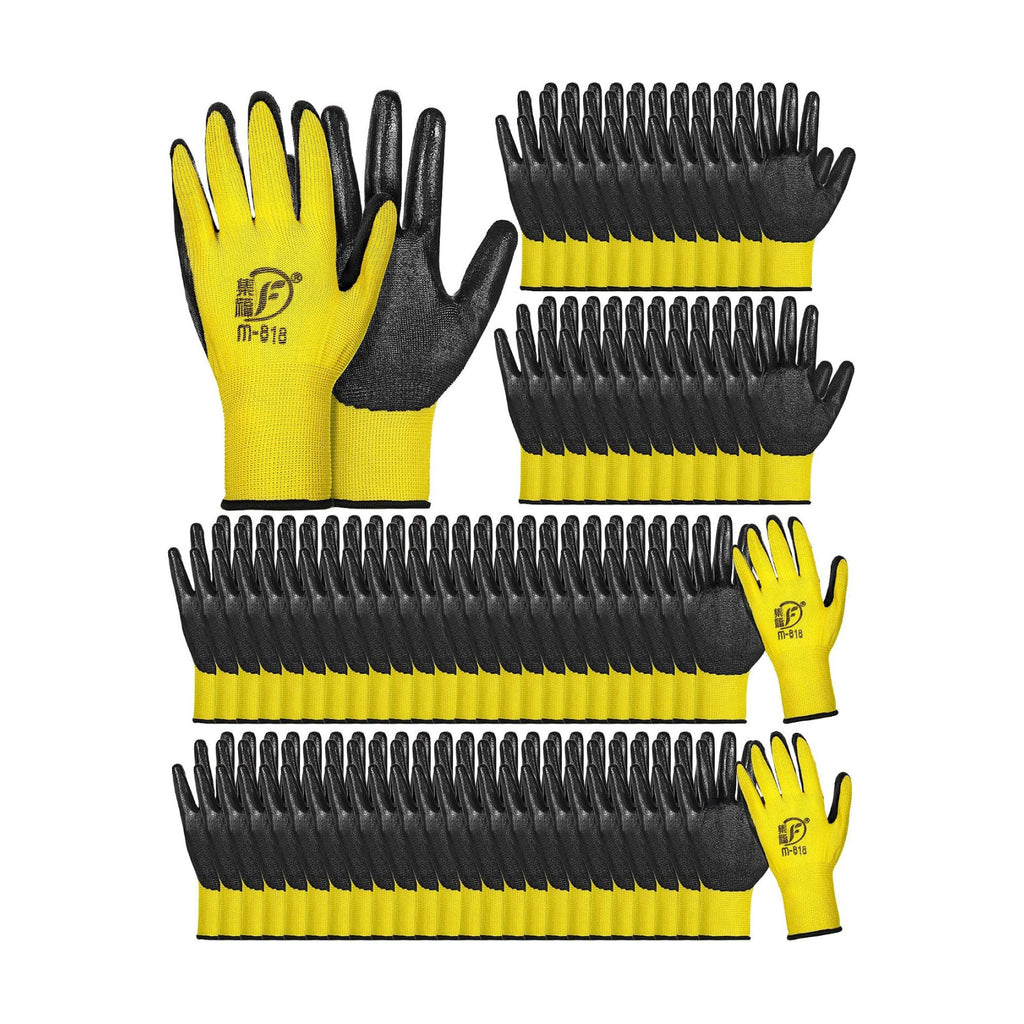 Potchen 72 Pairs Work Gloves Bulk Pack for Men and Women