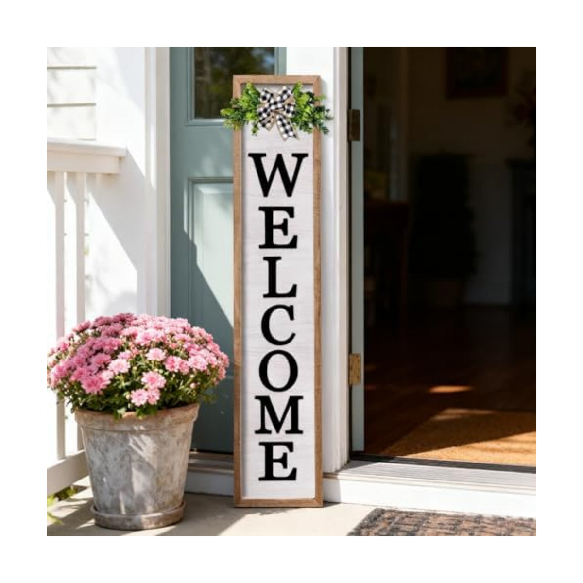 3D Outdoor Welcome Sign, 45"X9", Wood