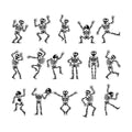 Whaline 16 Pcs Halloween Refrigerator Magnets Skeleton Fridge Magnets Holiday Metal Magnetic Stickers Decal for Garage Door Locker Mail Box Decor
