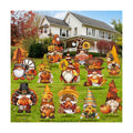 Sintuff 12 Pcs Fall Yard Stakes Gnome Lawn Signs,13.78'' Garden Stakes