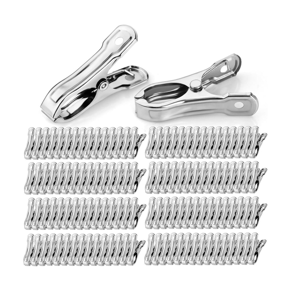 120 Pcs Garden Clips, Greenhouse Clamps, Stainless Steel Greenhouse Clips for Netting, Heavy Duty Row Cover Clips with