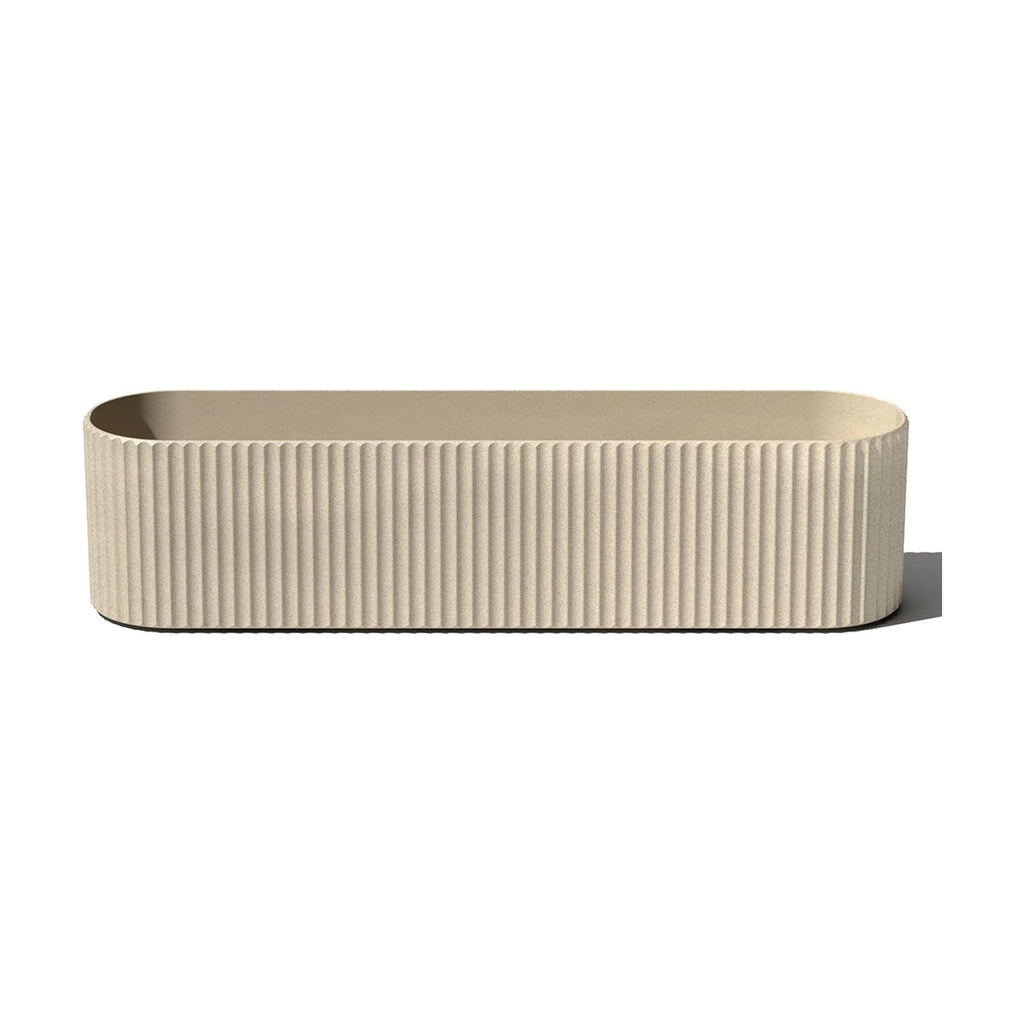 Veradek Demi Series Window Box Planter - Round Outdoor Planter | Made From a Durable Plastic-Stone Composite With