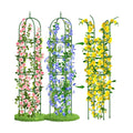 Garden Obelisk Trellis for Climbing Plants, 6FT Garden Obelisk Rustproof PE Coated Metal Potted Plant Climbing Support