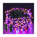 Guhope 33FT 100 LED Halloween Lights, Orange + Purple Halloween Lights Outdoor with 8 Lighting Modes, Waterproof String Lights for Halloween Christmas Outdoor Party Yard Garden Decoration