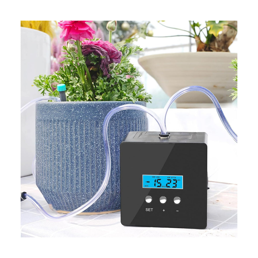 Automatic drip Irrigation System，DIY Indoor Plant Watering System,Self-Priming Pump, programmable Timer, Indoor Pot