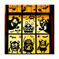 Halloween Window Clings Decorations - Silhouette Decorations With Cute Monster Stickers for Glass