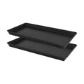 VUWEZ 2 Pack Plant Saucer Tray Rectangular, Plant Growing Nursery Trays, Heavy Sturdy Seed Starting Trays, Plants