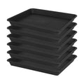 VUWEZ Plant Saucer Growing Tray, Seed Starter Tray Rectangular, Heavy Sturdy Plastic Plant Drainage Saucers, Plant Drip Trays for Pots, Seed Starter Growing Trays (11 x 9 inch, 6 Pack)