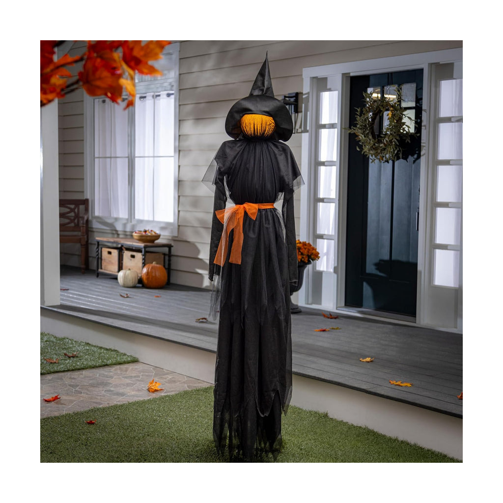 Evergreen LED Halloween 6 ft Black Witches with Hats Stakes, Outdoor Safe Weatherproof Battery Operated, Spooky Garden Statue Halloween Decoration Grass Lawn or Patio