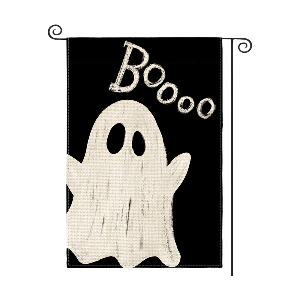 AVOIN colorlife Ghost Boo Halloween Garden Flag 12x18 Inch for Outside