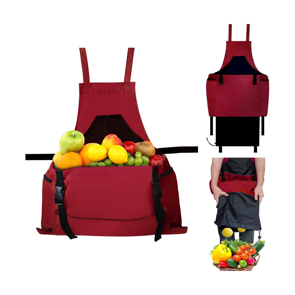 Gardening Apron, Harvest Apron Gardening Gifts for Men Gardening Apron with Pockets for Women, Green