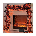 66ft Handmade 200 LED Halloween Garland,Artificial Maple Leaves String Lights Decor for Thanksgiving Fall Garland Decor lighted garland for Firepalce Winter Holiday Indoor Outdoor Room Autumn Harvest
