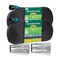Hlinker 2026 Flat Soaker Hose 100 ft (50ft 2Packs) with Stake for Garden, Linkable Drip Hose Diy Automates Garden