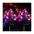 Halloween Decorations Outdoor Solar Lights, 2 Pack Halloween Lights Outdoor Solar Lights Waterproof with 20 LED Ghosts Bats Spiders Pumpkin Light, 8 Modes Solar Pathway Lights for Halloween's Decor