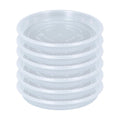 OVZILKI Plant Saucer 6 Pack of 14 inch, Clear Plastic Flower Plant Pot Saucer, Heavy Duty Plant Drip Trays Saucers for