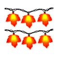 Fall Decor Maples Leaf String Lights, 8.5FT LED Maple Leaf Lights with 10 3D Maple Light, Plug in Fall Decorations for Indoor Outdoor Thanksgiving Christmas Halloween Harvest-Orange
