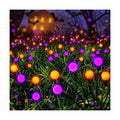 6 Pack Halloween Decorations Outdoor Solar Firefly Lights Orange Purple