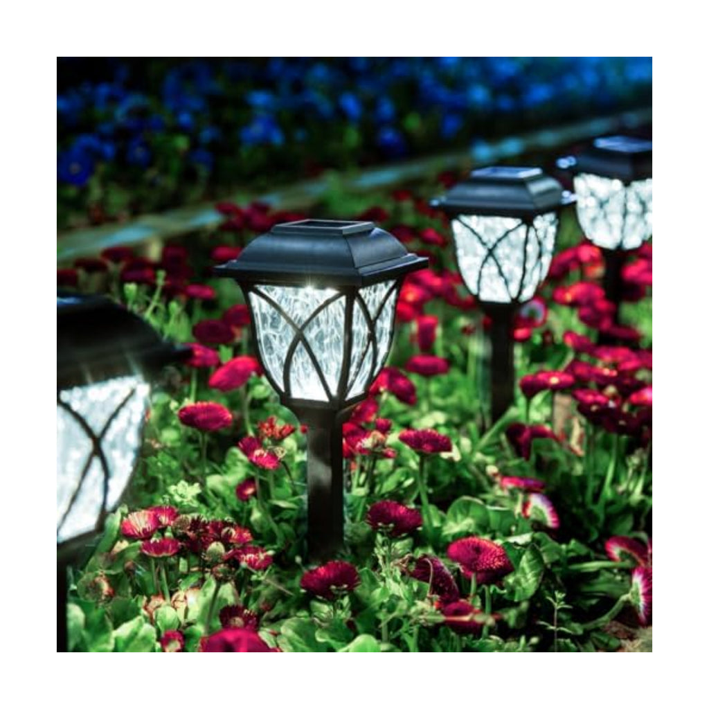 GIGALUMI 6 Pack Solar Lights Outdoor Waterproof, LED Solar Garden Lights
