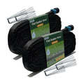 Secbulk 2026 Flat Soaker Hose 100 ft with Stakes for Garden, 50ft x 2 Linkable Drip Hose Diy Garden Irrigation System