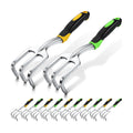Yaocom 12 Pcs Hand Rake Garden Tool Mini Rake Heavy Duty Garden Cultivator 11 Inches Small Rake for Gardening Aluminum