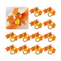 Fall Thanksgiving Pumpkin Napkin Rings Set of 12, Thanksgiving Table Decor