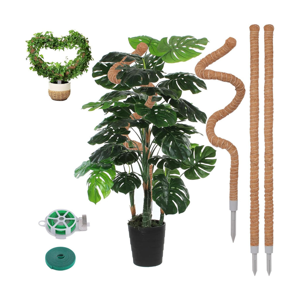3 Pack Moss Pole, 50 Inch Monstera Plant Support, Tall Moss Poles for Climbing Plants Indoor DIY, Coco Coir Plant Pole