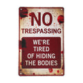 Halloween Decorations Metal Tin Sign for Outdoor Yard, Garage Wall