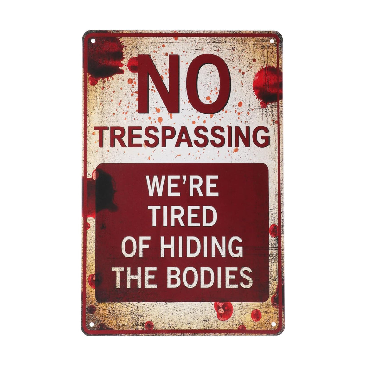 Halloween Decorations Metal Tin Sign for Outdoor Yard, Garage Wall