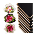 the florist Supply 20 Sheets Premium Flower Wrapping Paper | Waterproof Flower Wrapping Paper for Bouquets | Double Sided Floral Bouquet Sheets | DIY Gifts Rocio Black/Gold