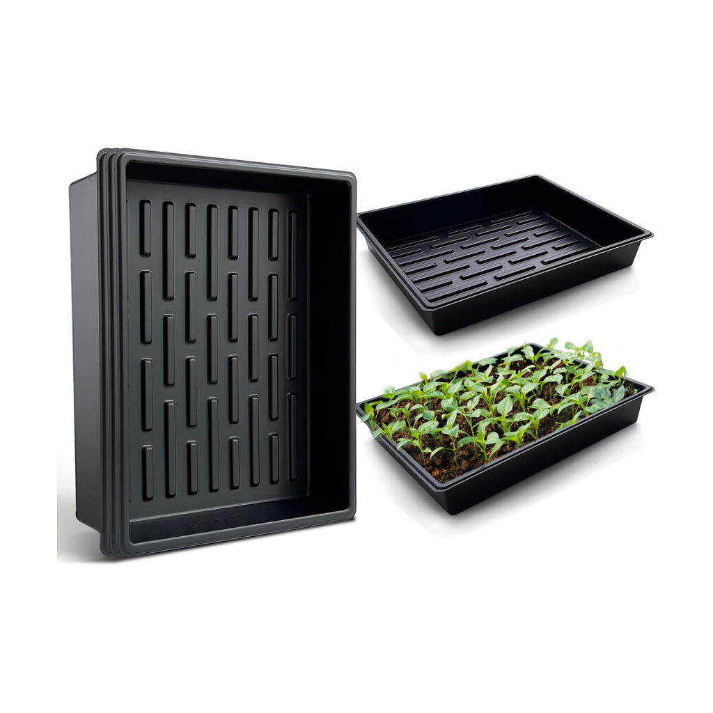 RooTrimmer Seed Starter Tray, 5 Packs Plant Tray, Durable Plastic Growing Trays, Stackable Seedling Starter Trays