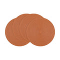 SHACOS Round Placemats Set of 4 for Dining Table 15 inch Round Braided Fall Placemats Washable Kitchen Table Mats Home Decor, Dark Orange