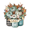 Boao Blue Hello Fall Door Decorations for Home Thanksgiving Decor