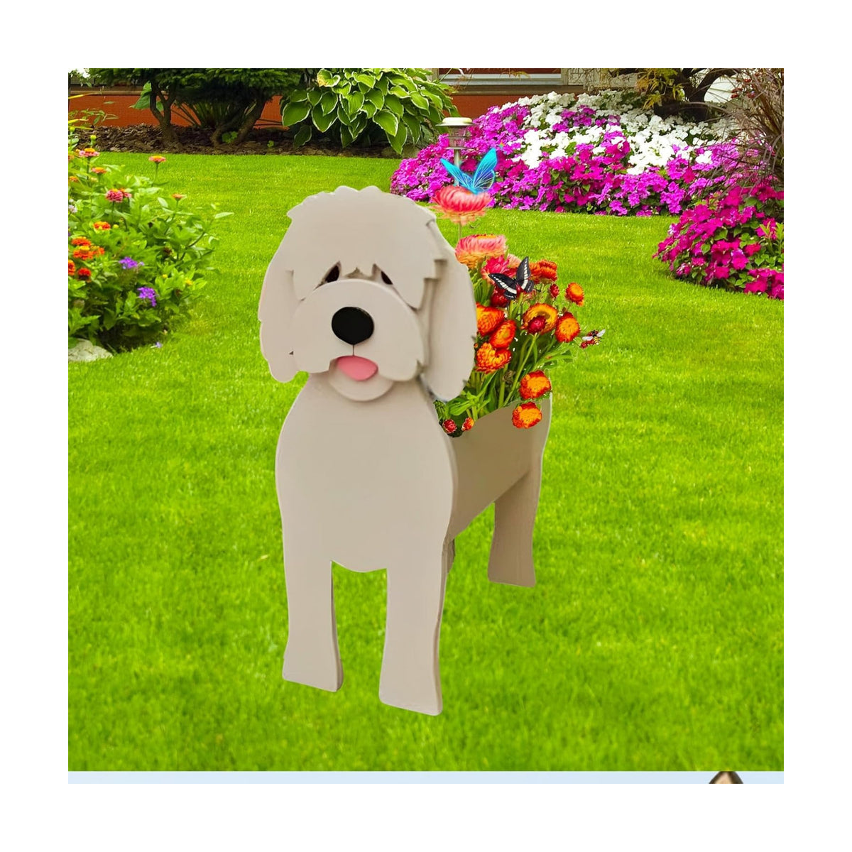Golden Doodle Dog Planter Pots, Animal Shaped Flower Pot | Large Cute Plant Gift for Women and Pet Lovers, Indoor