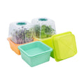 Microgreen Growing Trays, 5" x 5" Sprouting Tray with Humidity Dome, 1.2 mm Small Mesh Holes, BPA Free, Sprouter Kit