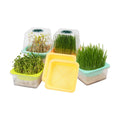 Microgreen Growing Trays, 5" x 5" Sprouting Tray with Humidity Dome, 1.2 mm Small Mesh Holes, BPA Free, Sprouter Kit