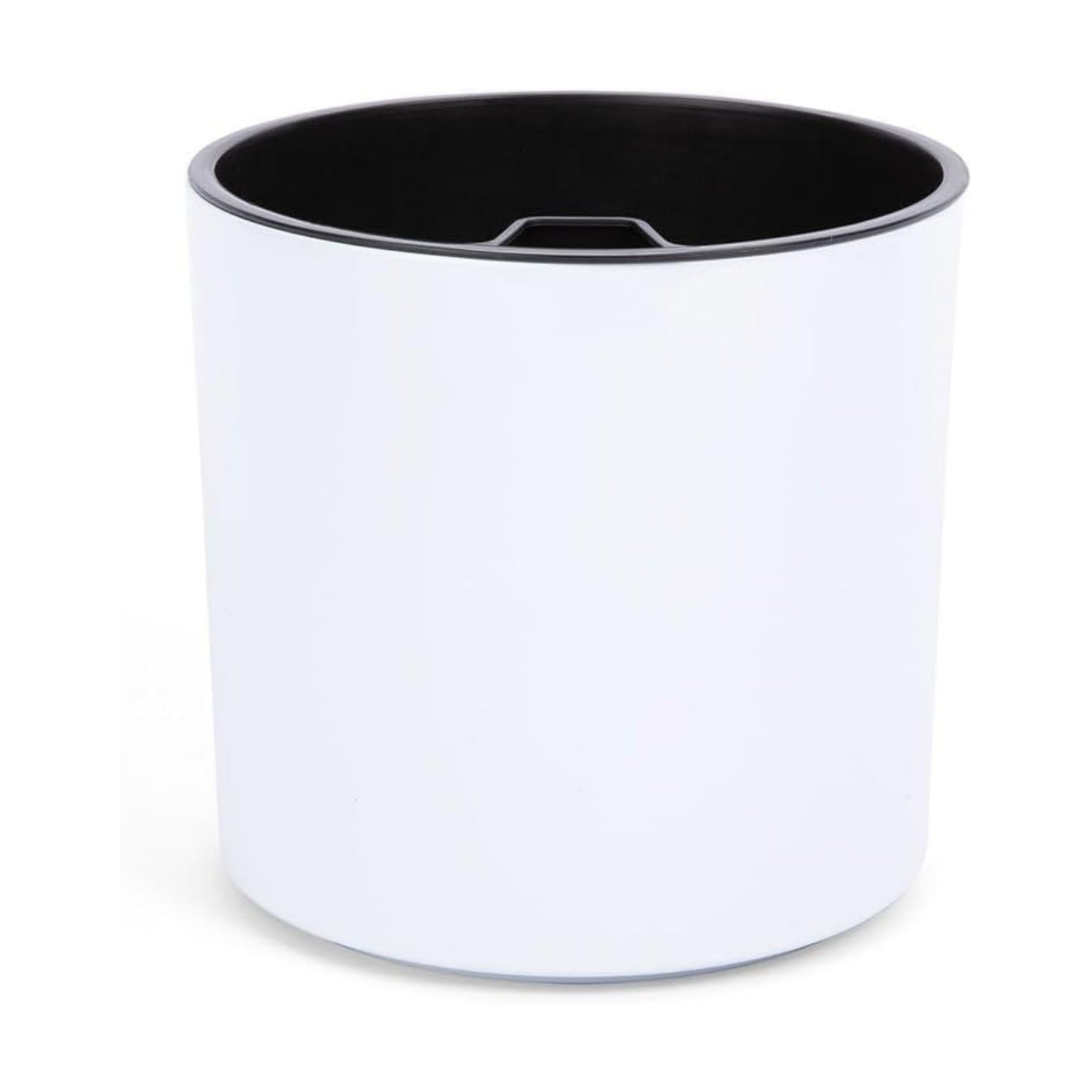 8 inch Self Watering Plant Pot for Indoor Plants, African Violets, Succulents, The Aqua Core Collection (Designer White)