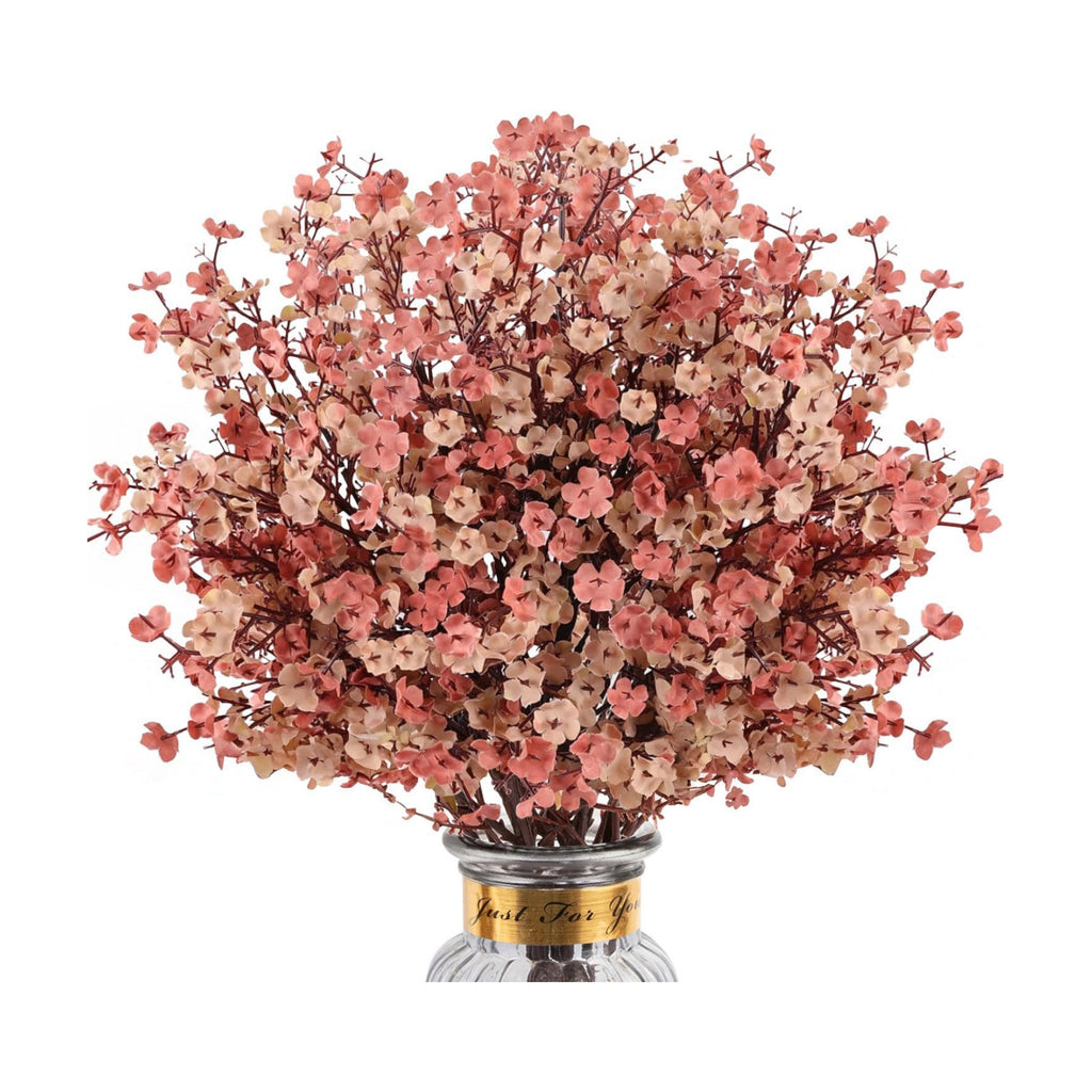8Pcs Artificial Fall Flowers Real Touch Babys Breath Flowers Decorations
