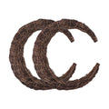 Moon Wreath, 14 Inch Crescent Grapevine Wreath Base, 2 Pack